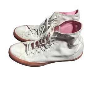 Converse Chuck Taylor Hi-Top Womens Size 11 White and Baby Pink